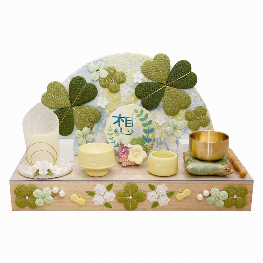 コンパクト祭壇 想 クローバー 日本製 ペット用仏具 ペット供養 メモリアル お盆 お彼岸 お墓参り お供え 供養 法事 法要 かわいい 可愛い 猫 犬 ペット メモリアルグッズ お供え お悔み