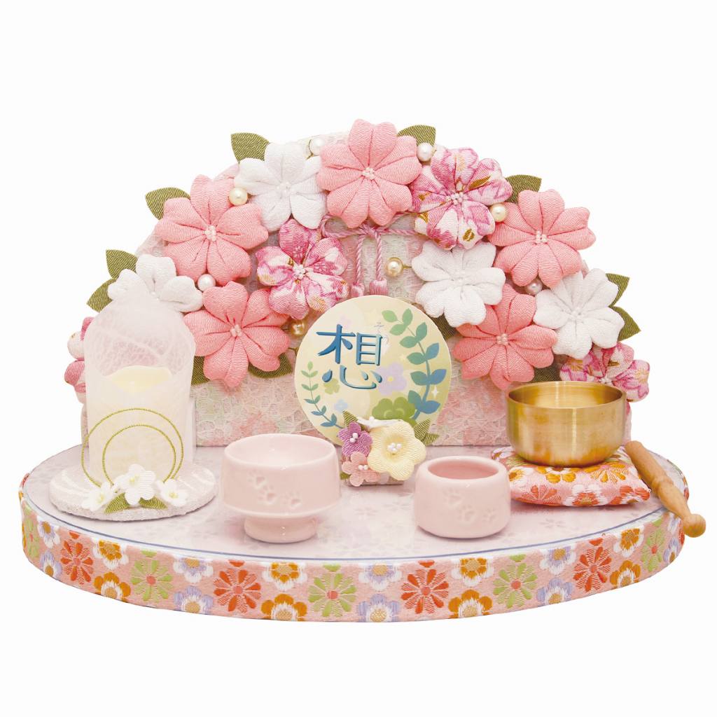コンパクト祭壇 金襴 想 桜 日本製 ペット用仏具 ペット供養 メモリアル お盆 お彼岸 お墓参り お供え 供養 法事 法要 かわいい 可愛い 猫 犬 ペット メモリアルグッズ お供え お悔み