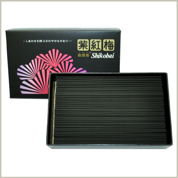 楽天市場】線香 誠寿堂 黒箱 紫紅梅 （大バラ詰）微煙香 お供え お仏壇