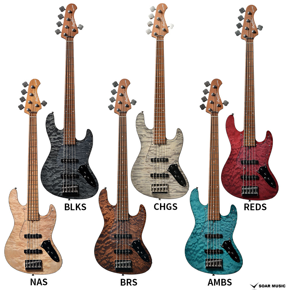 Bacchus バッカス WL5-QM-AC RSM/M JTシリーズ エレキベース Japan Tune-up キルトメイプルトップ ローステッドメイプルネック