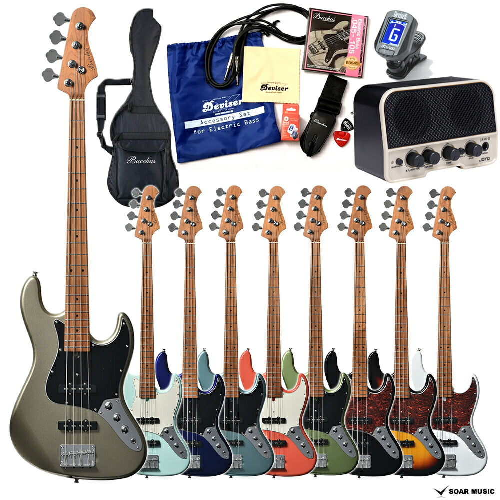 楽天市場】Bacchus WJB-1DX RSM/M バッカス エレキベース 初心者セット