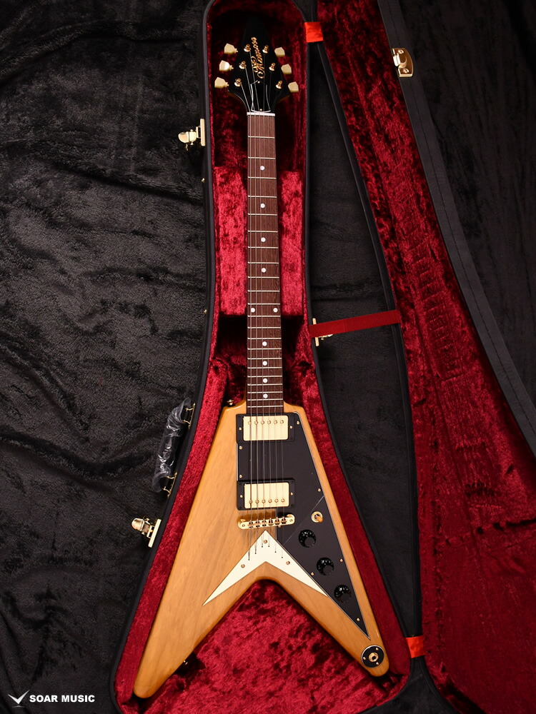 【美品】Momose flying v custom ebony 楽天市場】フライングVモデル MFV・K-STD/NJ NA BLK-PG (MOMOSE