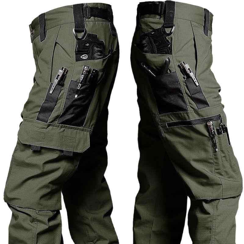 カーゴパンツ 男女兼用 アウトドア タクティカル 防水 耐摩耗性 機能性 マルチポケット ストレート ハイウエスト アメカジ ワークスタイル 春秋 薄手 軽量