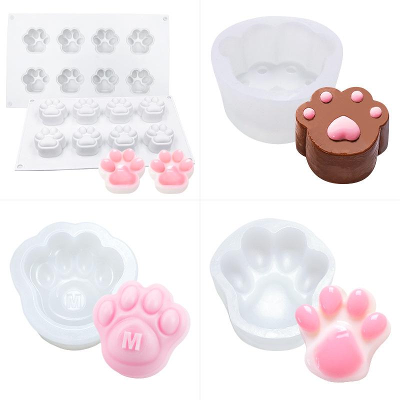 製菓型 シリコンモールド 肉球型 猫 犬 足跡 ムースケーキ ゼリー プリン DIY 手作り お菓子作り フレンチスタイル 鏡面仕上げ 耐熱 4,681円