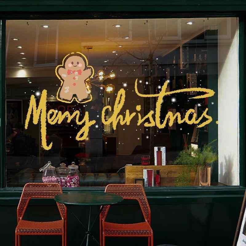 ウォールステッカー クリスマス 静電ガラスステッカー 窓ステッカー クリスマスツリー サンタ帽 PET製 剥がせる 繰り返し使える ショーウィンドウ 店舗 部屋 飾り デコレーションシール インスタ風 おしゃれ かわいい