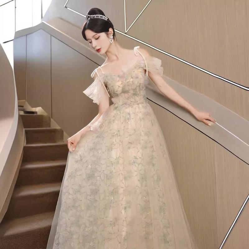 ドレス レディース キャミソール ストラップ ノースリーブ ロング丈 イブニング パーティー 宴会 披露宴 結婚式 成人式 フォーマル セレモニー 高級感 エレガント 優雅 ポリエステル