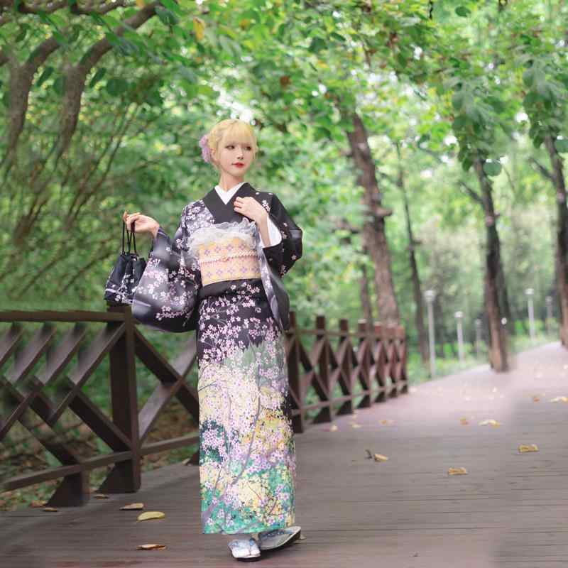 着物 御召しもの レディース 燕尾服 言い慣わし フォーマル 御祝い お呼ばれ ポリエステル原料品 折襟 雅びやか 雅びやか 桜柄 ひな形刷り上げる 紫系 藤色 春夏