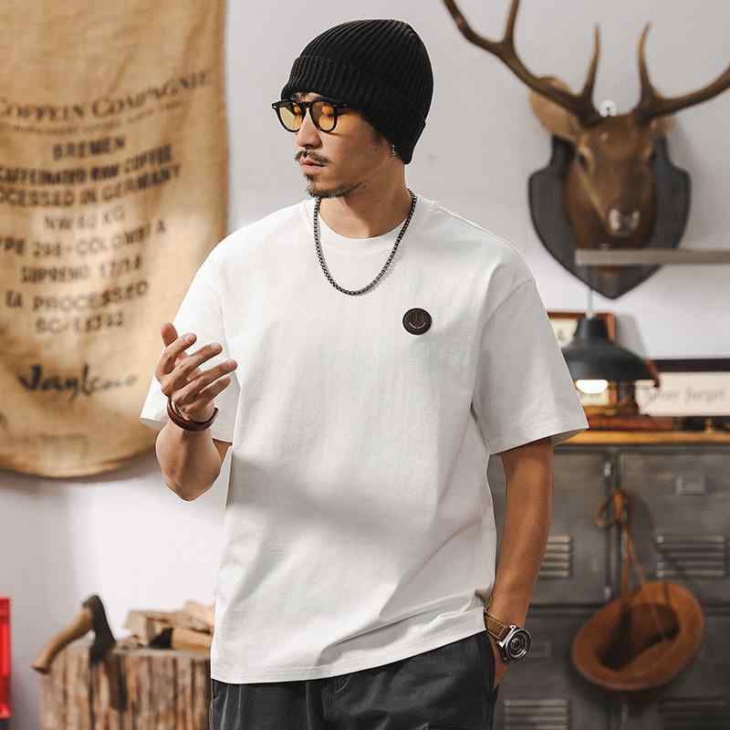 Tシャツ メンズ 接触冷感 速乾 半袖 ゆったり ルーズフィット アメリカンカジュアル レトロ シンプル クルーネック 薄手 コーマ綿 抗菌 デイリーユース トップス 夏