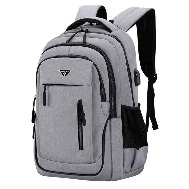 リュックサック メンズ USB充電対応 大容量 ビジネス 通勤 通学 デイパック PC収納 出張 旅行 カジュアル 普段使い 防水 耐摩耗 防盗 軽量 オックスフォード生地 切り替えデザイン