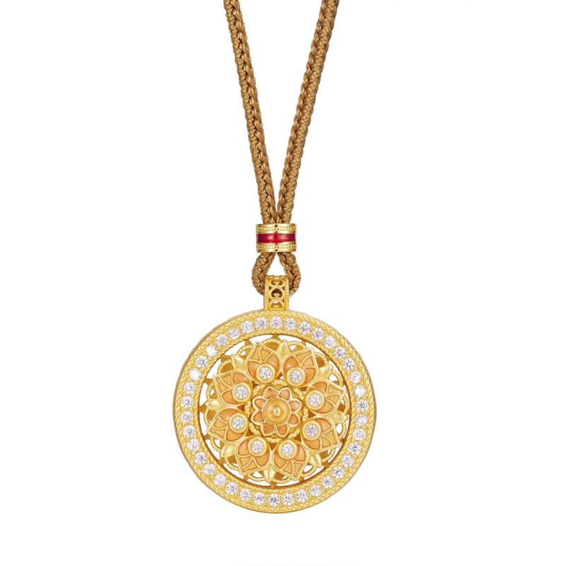 ネックレス レディース S925 シルバー スターリングシルバー 蓮の花 羅針盤 回転式 モダンチャイニーズ 八宝 繁栄 編み込み紐 精巧 繊細 開運 お守り ペンダント 普段使い 10,938円
