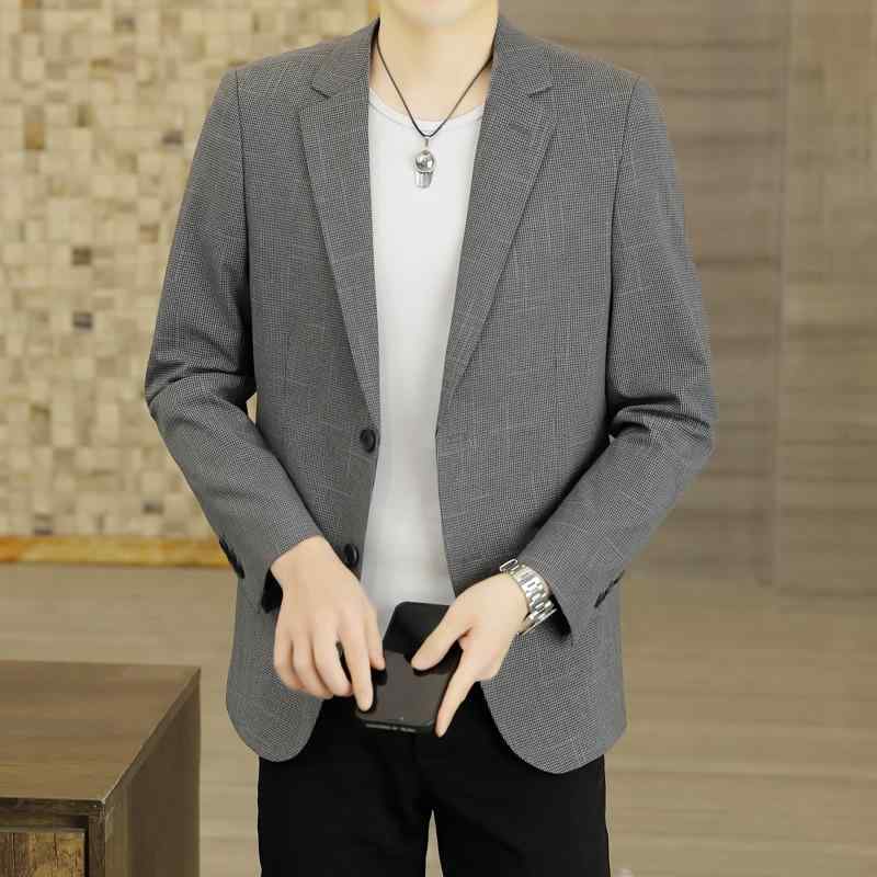 背広 上衣 スポーツジャケット メンズ 春夏 商行為 心地よい 執務室 通い 事務服 細工物お召しもの シングル乳ぶさ 2つ名取り草 か細い填まる 細身 ポリエステル 混紡 シワになりにくい ウォッシャブル 薄墨色 カーキ