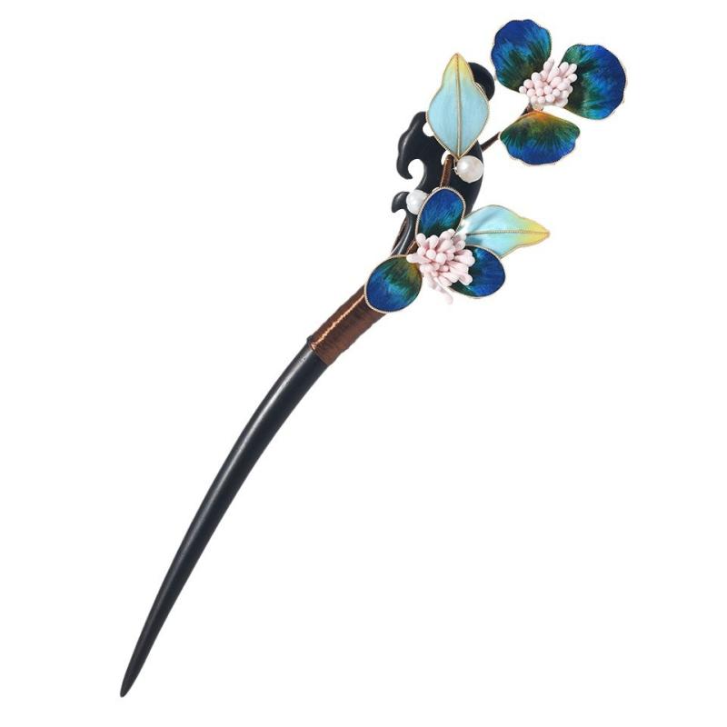 かんざし レディース まっ黒 言い慣わし芸術 絨花 蝶 花画題 名著 雅びやか 雅びやか 涼しげ 御前上等感 華燭の典 寄り合い 普段使い走り フォーマル 心地よい 髪飾りつけ 髪の毛突っ支い棒