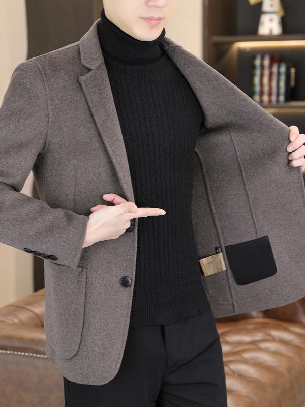 ジャケット メンズ テーラードジャケット ビジネス カジュアル 紳士 アウター スリムフィット 長袖 無地 ポリエステル混紡 快適 ウォッシャブル 秋冬 ブラック グレー カーキ 大人の男性