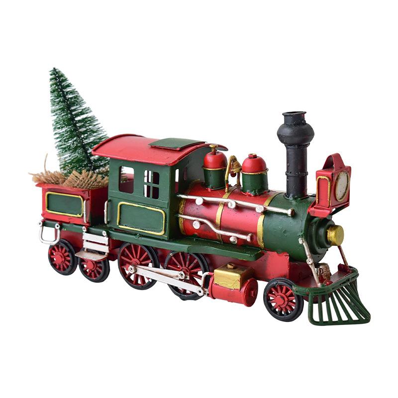 クリスマス 置物 卓上デコレーション 鉄製 アイアンアート クリスマスツリー 車 トラック 列車 バス ジープ 乗り物モチーフ かわいい おしゃれ モダンデザイン インテリア雑貨 プレゼント ギフト