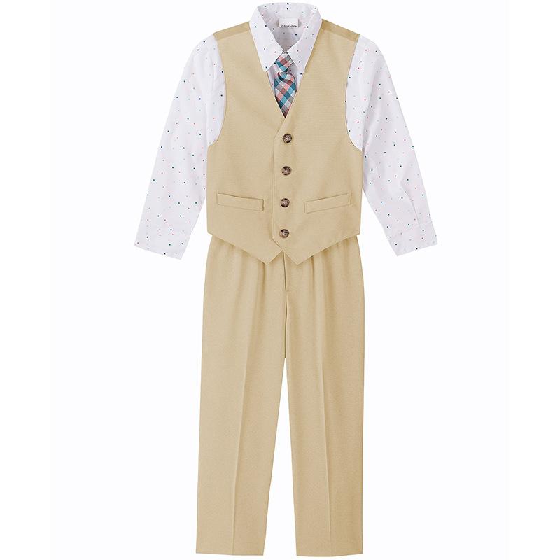 キッズ セットアップ 御坊っちゃん用 フォーマル 背広 限りない 長袖プルオーバー ロングズボン下 2点仕掛ける 夏 シングル前胸部 無地 告げ知らせる会 華燭の典 はいり込む式 卒式 今めかしい ポリエステル パステル色の 肌ざわり