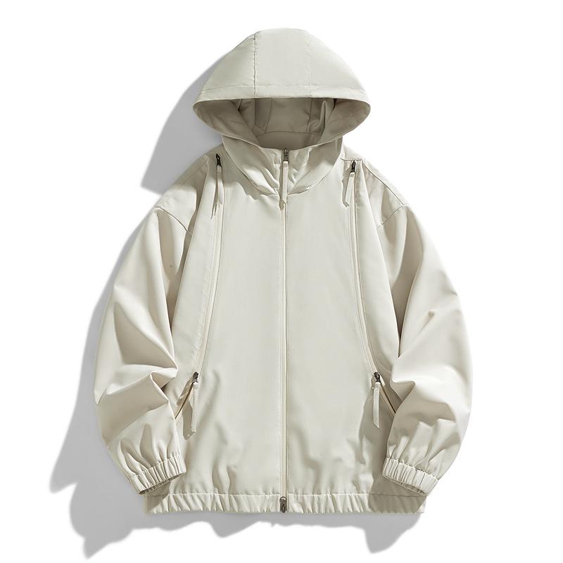 ジャケット メンズ マウンテンパーカー 春秋 防風 撥水 薄手 アウトドア ワーク カジュアル ストリート ゆったりシルエット ポリエステル 通気性 イージーケア アウター