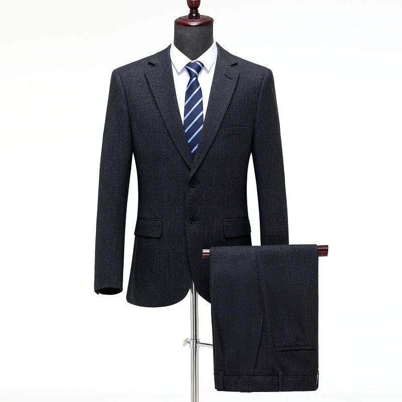 スーツ セットアップ メンズ 男性用 高級感 ウールブレンド 厚手 防シワ ビジネス フォーマル 正装 礼服 結婚式 新郎 ブライダル 2点セット ツーピース 秋冬 ダークグレー|ふんわり暮らし鞄店