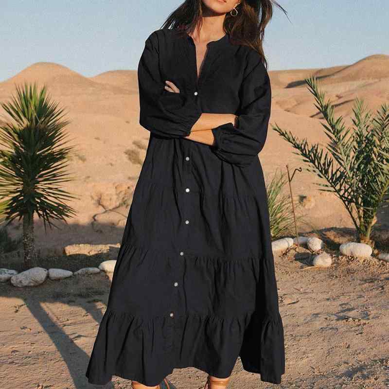 ワンピース レディース レイヤード フレンチ 長袖 ロング丈 ビーチ リゾート カジュアル シャツドレス カバーアップ 羽織り 再生繊維 綿 ホワイト ブラック 春夏
