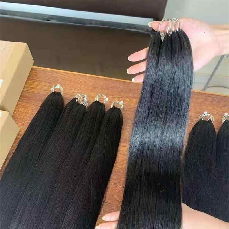 ヘアエクステンション レディース リアルヘア 黒 インビジブル 無痕 絡みにくい 抜けにくい 自然 手織り クリップ ロング 普段使い ボリュームアップ ヒューマンヘア ミディアムロング|ふんわり暮らし鞄店