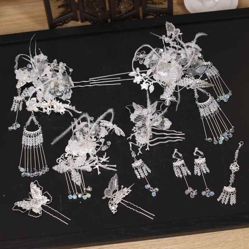 ヘッドドレス レディース ウェディング 復古 クリスタル 龍鳳 モチーフ エレガント デザイン 合金 素材 手作り 結婚式 ヘアアクセサリー