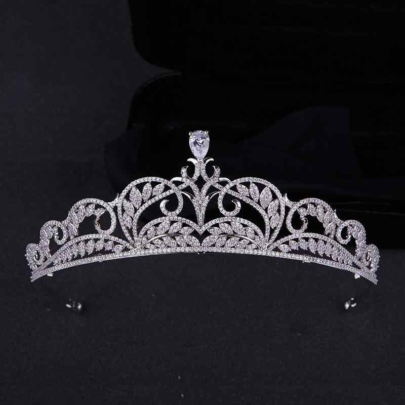 ティアラ レディース ウェディング ジルコニア 結婚式 ヘアアクセサリー プリンセス 白水晶 ホワイトゴールド メッキ加工 ブライダル アクセサリー