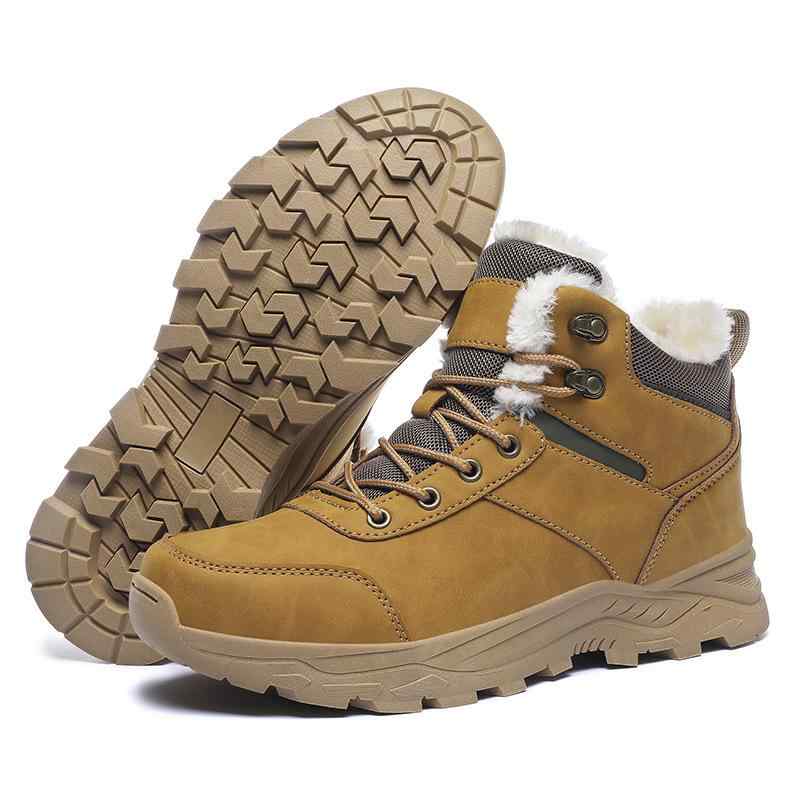 登山靴 メンズ 冬 ハイカット スノーブーツ アウトドア 軽量 保温 加厚 合成皮革 TPRソール ハイキング キャンプ 釣り ブラック グリーン 4,756円
