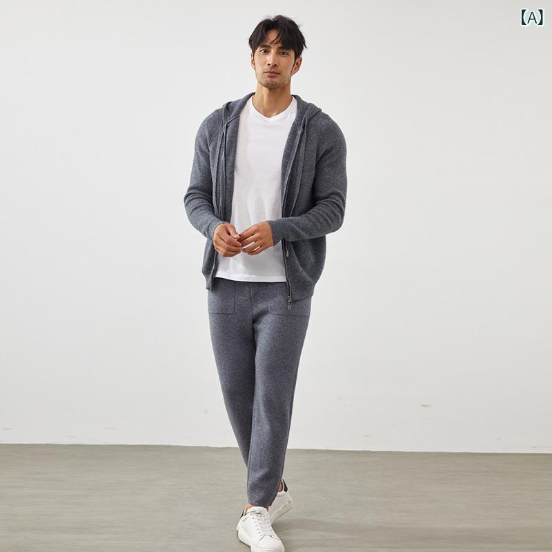 パンツ メンズ 秋冬 厚手 ストレート スリム ビジネス カジュアル 普段使い 高腰 伸縮ウエスト 無地 グレー ネイビー ブラック