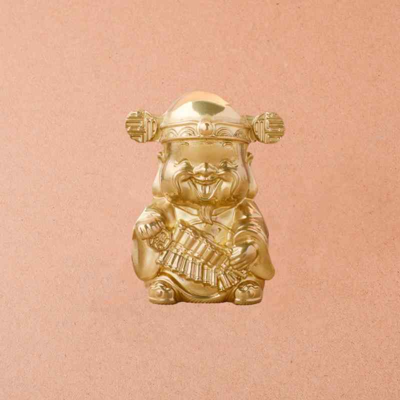 飾りつけ 金管楽器製 財天道様 縁起物 ラッキーアイテム 金管楽器 みがき上げる完成 住み処 リビング 部屋の入り口 事務室 卓上 事務机用 中華風 アジアンテイスト 芸術品 かざり付ける オブジェ 御前上等感 室内装飾 図形 福の神