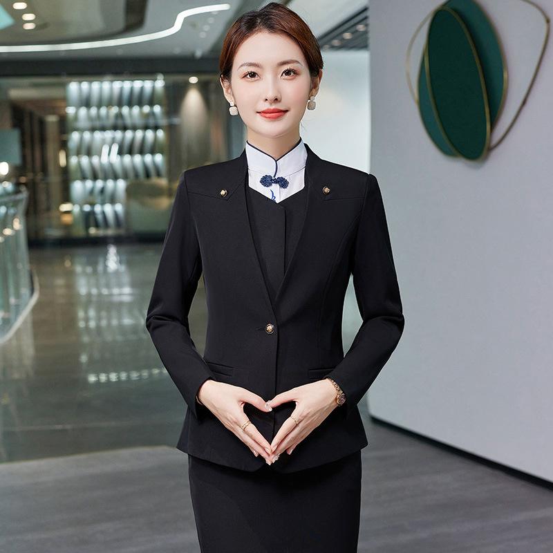 オフィススーツ レディース 女性用 通勤 受付 ホテル 美容院 エステ制服 ジャケット パンツ スカート フォーマル 上品 エレガント きれいめ 伸縮性 ストレッチ 通年 オールシーズン|ふんわり暮らし鞄店