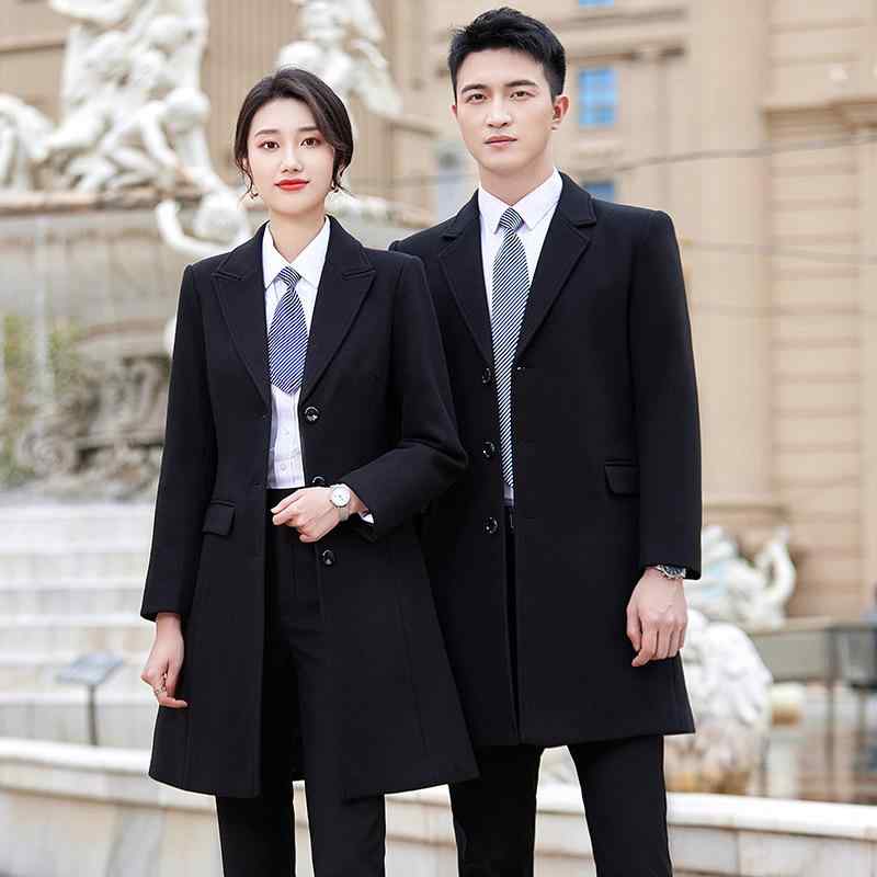厚地の外套 男女兼用 秋冬 朦々たる ロング丈 羊毛 テーラード トレンチ 商行為 通い 執務室 黒いこと 長袖 ダブル名取り草 成年者 A生産ライン 否鉄
