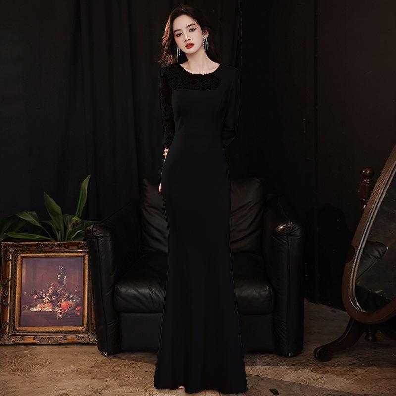 ワンピース レディース 春夏 ロング丈 半袖 Uネック Aライン バックファスナー 撥水 ポリエステル 無地 フォーマル ドレス 演奏会 イブニングドレス パーティードレス お呼ばれ 二次会 披露宴｜ふんわり暮らし鞄店