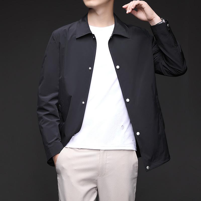 ジャケット メンズ 春秋 カジュアル ビジネス スイングトップ 襟付き アウター ブルゾン 紳士服 無地 薄手 ジッパー 30代 40代 50代 ゆったり 大きいサイズ｜ふんわり暮らし鞄店