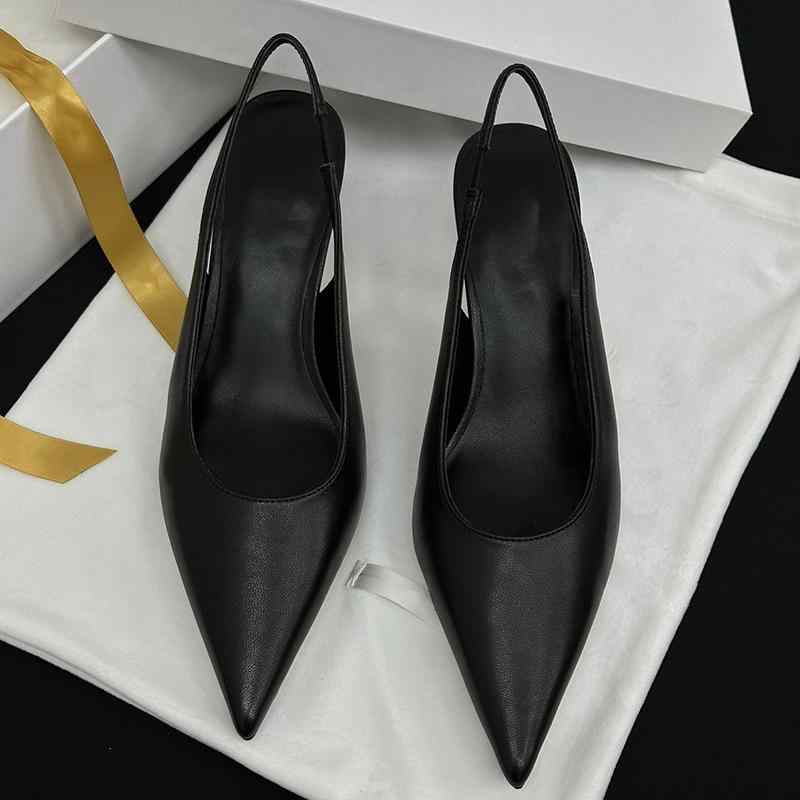 サンダル レディース パンプス ポインテッドトゥ ミュール キトゥンヒール バックストラップ フェイクレザー 履きやすい 美脚 通学 通勤用｜ふんわり暮らし鞄店