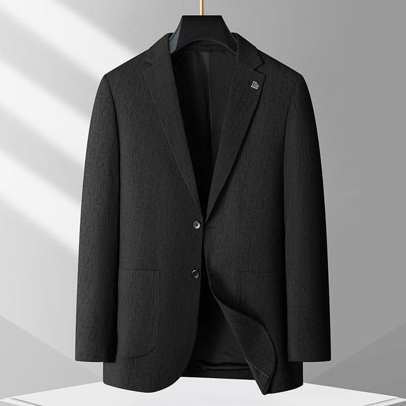 テーラードジャケット メンズ 春秋 大きいサイズ ビジネス カジュアル 紳士服 アウター ゆったり 2つボタン 吸汗速乾 通気性 高弾力 ストレッチ 無地 高級感 フォーマル 快適|ふんわり暮らし鞄店