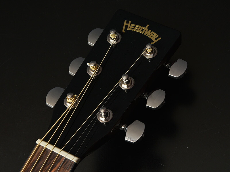 アコースティックギターHeadwayHF-25ヘッドウェイアコギフォークギター初心者の入門用・経験者のサブ機としてもOMサイズのスリムめボディ、女性にもおすすめ