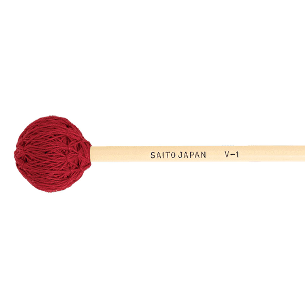 サイトウマレット Saito ヴィブラフォン ハンドメイドマレット V-1 永曽重光モデル コード巻 硬度H 37cm
