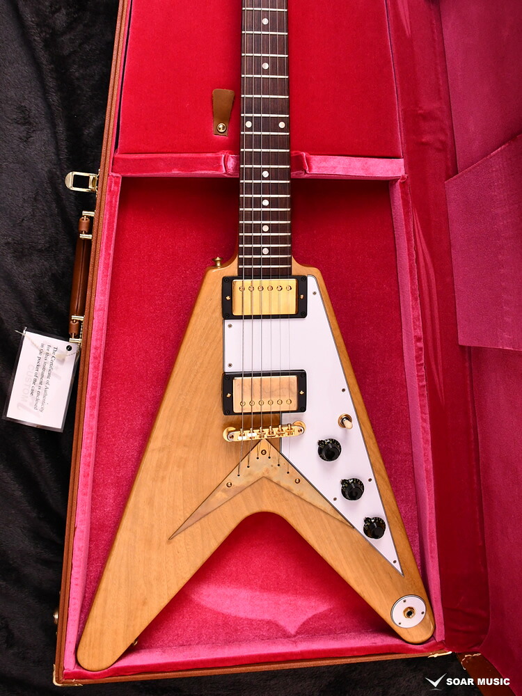 選定品 Gibson Custom Shop Historic Reissue1958 KORINA FLYING V WHITE PICKGUARD NATURAL 58KFVVOGH1 3.63kg ギブソン カスタムショップ|SOAR SOUND