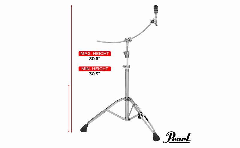 Pearl パール カーブド ブームシンバルスタンド シンバル ブームスタンド B-1030C B1030C シンバル用 曲がった ブームスタンド
