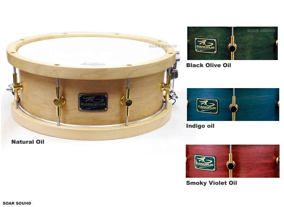 CANOPUS カノウプス 10プライ メイプル MO Snare Drum ウッドフープ