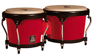 初心者や練習用におすすめ! LP ファイバーグラス ボンゴ LPA601F Aspire Fiberglass Bongos Black Hardware