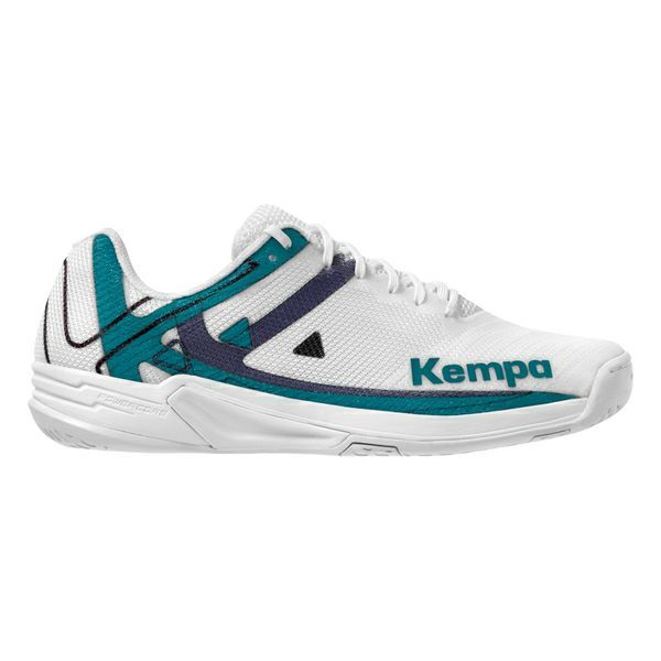 ケンパ (KEMPA) ハンドボール インドアシューズ ハンドボールシューズ 舞台の袖 2.0 レディース 白いことシアン 200855006