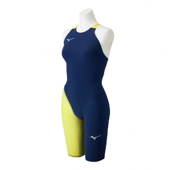 mizuno ミズノ 水泳 競泳用水着 WA承認 布帛スパッツ レディース競泳用布帛水着 GX SONIC ROYAL MT ハーフスーツ N2MGD20284 ネイビー×イエロー 浮力・柔軟性重視のバランスタイプ 26ss 返品交換不可
