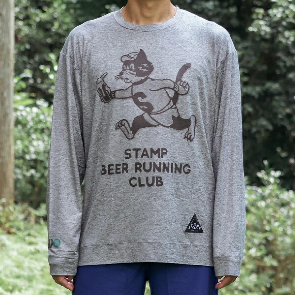 スタンプ (STAMP Run&Co) ランニングウェア 長袖Tシャツ STAMP DAILY CREW NECK PULLOVER デイリークルーネックプルオーバー ユニセックス (25aw) グレー XXS-L SRAC25U30-SBRC