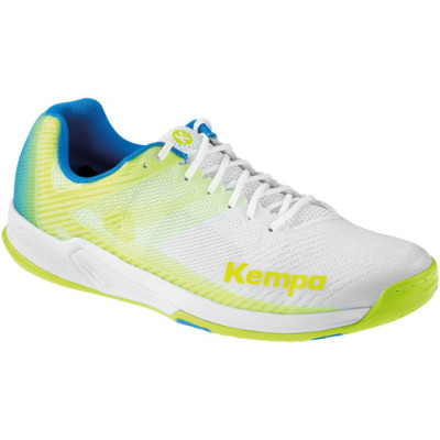 限定カラー Kempa ケンパ WING 2.0 ウィング2.0 室内用 ハンドボールシューズ 200854004 ホワイト/イエロー メンズ 【スピード】 軽量 サイドプレーヤー向き