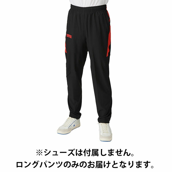【取り寄せ】アリーナ (arena) 水泳 スイムウエア チームウェア ロングパンツ フィットシルエット テーパード (25aw) ブラックxレッド S-XO ASS4LPU002-BKRD 7,611円
