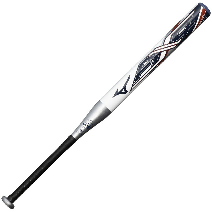 ミズノ (MIZUNO) 一般ソフトボール バット ミズノプロ AX4 1号 2号 ゴムボール用 FRP製バット (26ss) ホワイト&times;シルバー 80cm/600g ミドルバランス 1CJFS63080-0103｜ソブエスポーツ