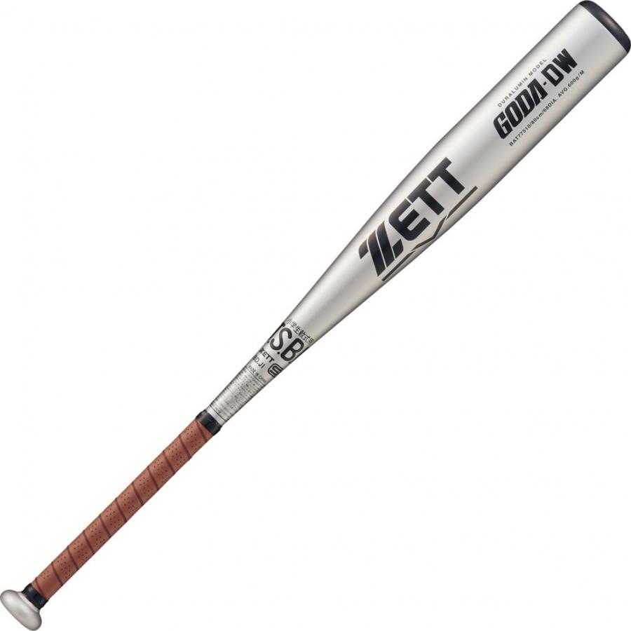ゼット (ZETT) 少年野球 軟式用バット GODA DW ゴーダDW 金属バット (25aw) シルバー×ブラウン 80cm 600g ミドルバランス BAT77510-1337|ソブエスポーツ