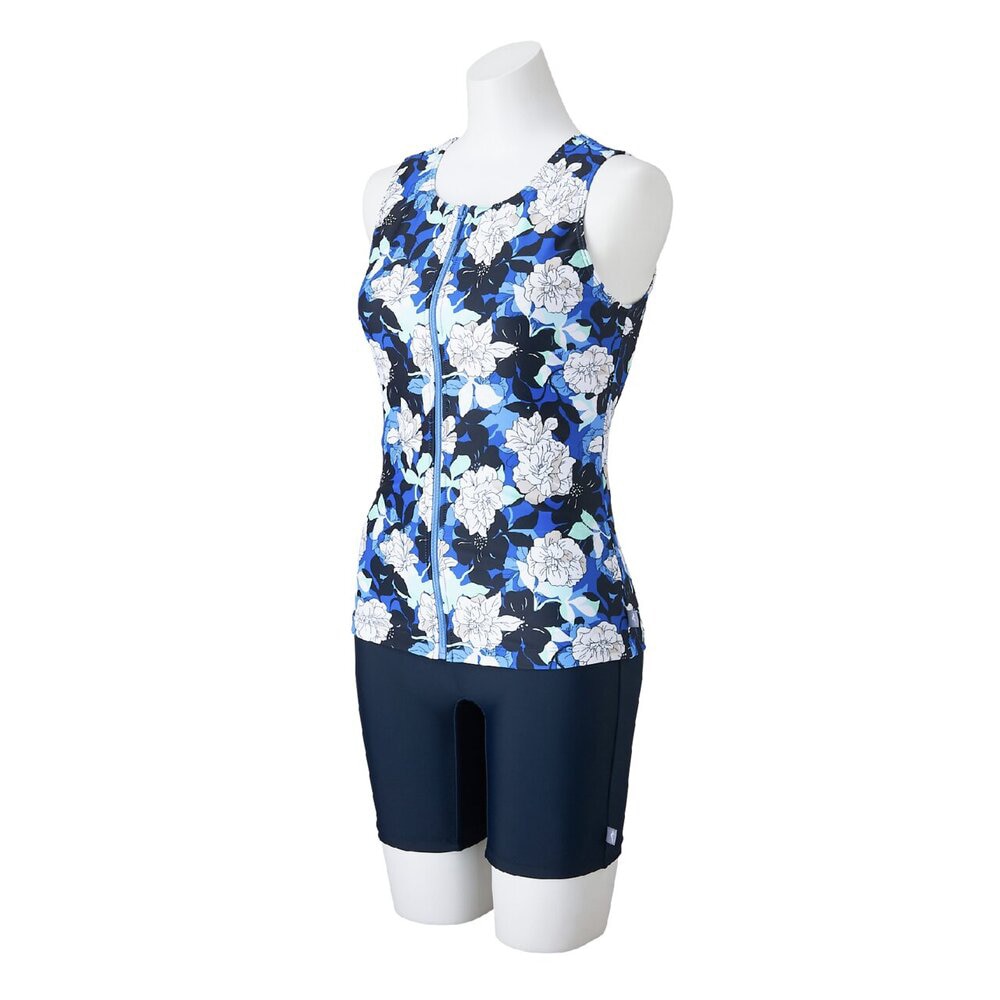 ミズノ (MIZUNO) 水泳 フィットネス用水着 アクアフィットネス セパレーツ ボタン付 レディース (25aw) ブルー N2JGC85225 返品交換不可