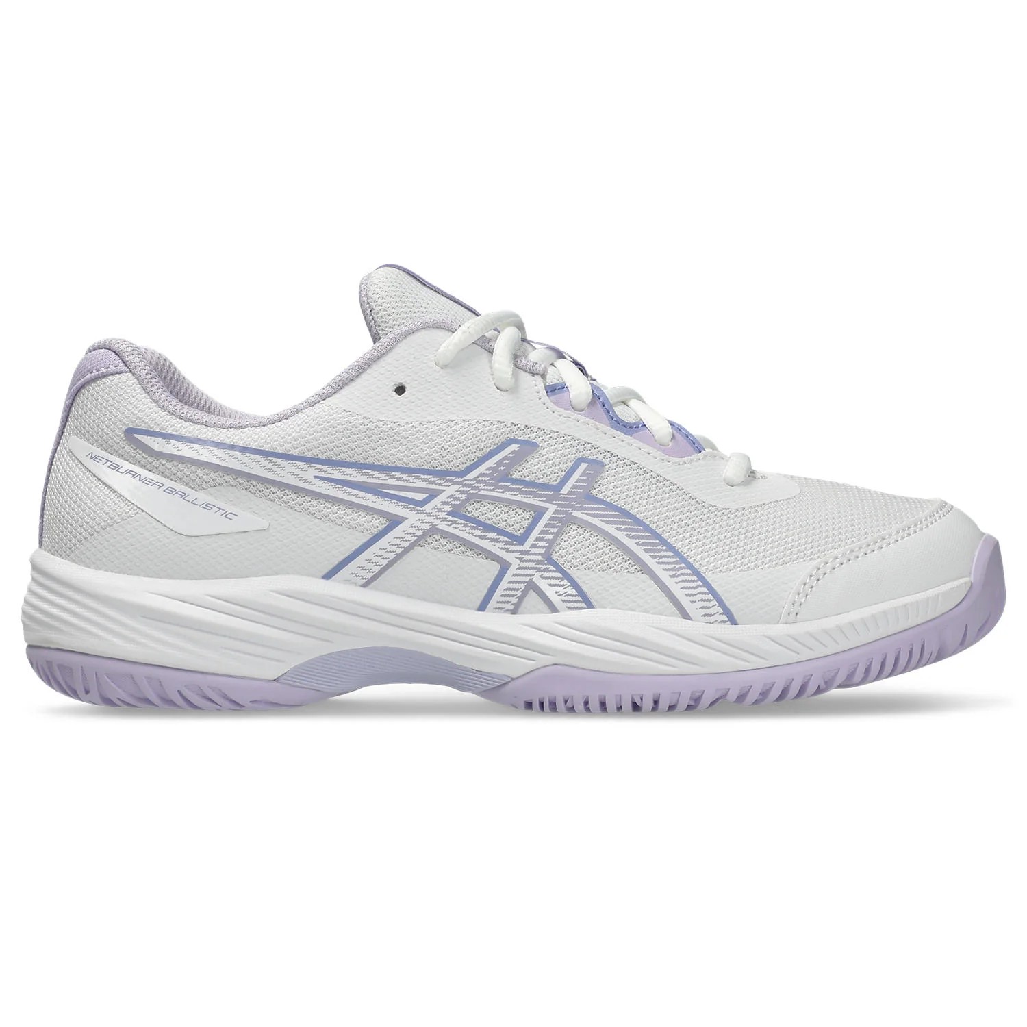 アシックス (asics) 排球シューズ インドアシューズ GEL-NETBURNER BALLISTIC 4 GS ゲルネットバーナーバリスティック お坊っちゃん (26ss) 白いこと×パープル 20.0-24.0珊 標準尺度挙げ句の果て 1054A013-102