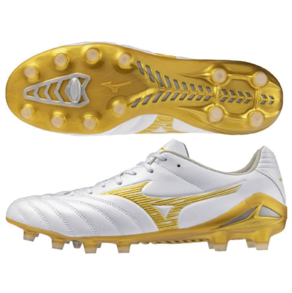 ミズノ (MIZUNO) 蹴球 スパイク シューズ モナルシーダNEO III PRO ユニ一発やる (25aw) 白いこと×ゴールド 生まれながら芝/土/人工芝用 25.5-27.5糎 2E P1GA262250【SS2606】
